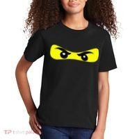 Ninja Eyes Funny Halloween Ninja Costume Kids T-Shirt thumb 2