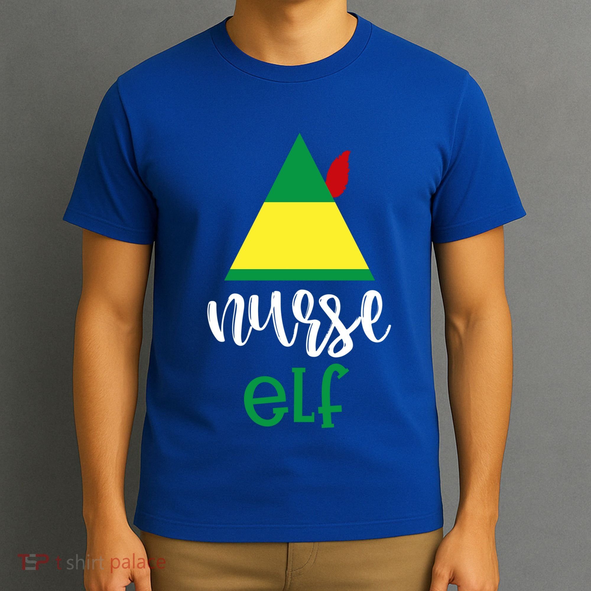 Nurse Elf Funny Christmas Medical Rn Lpn Hospital Job Theme Cool Gift T-Shirt