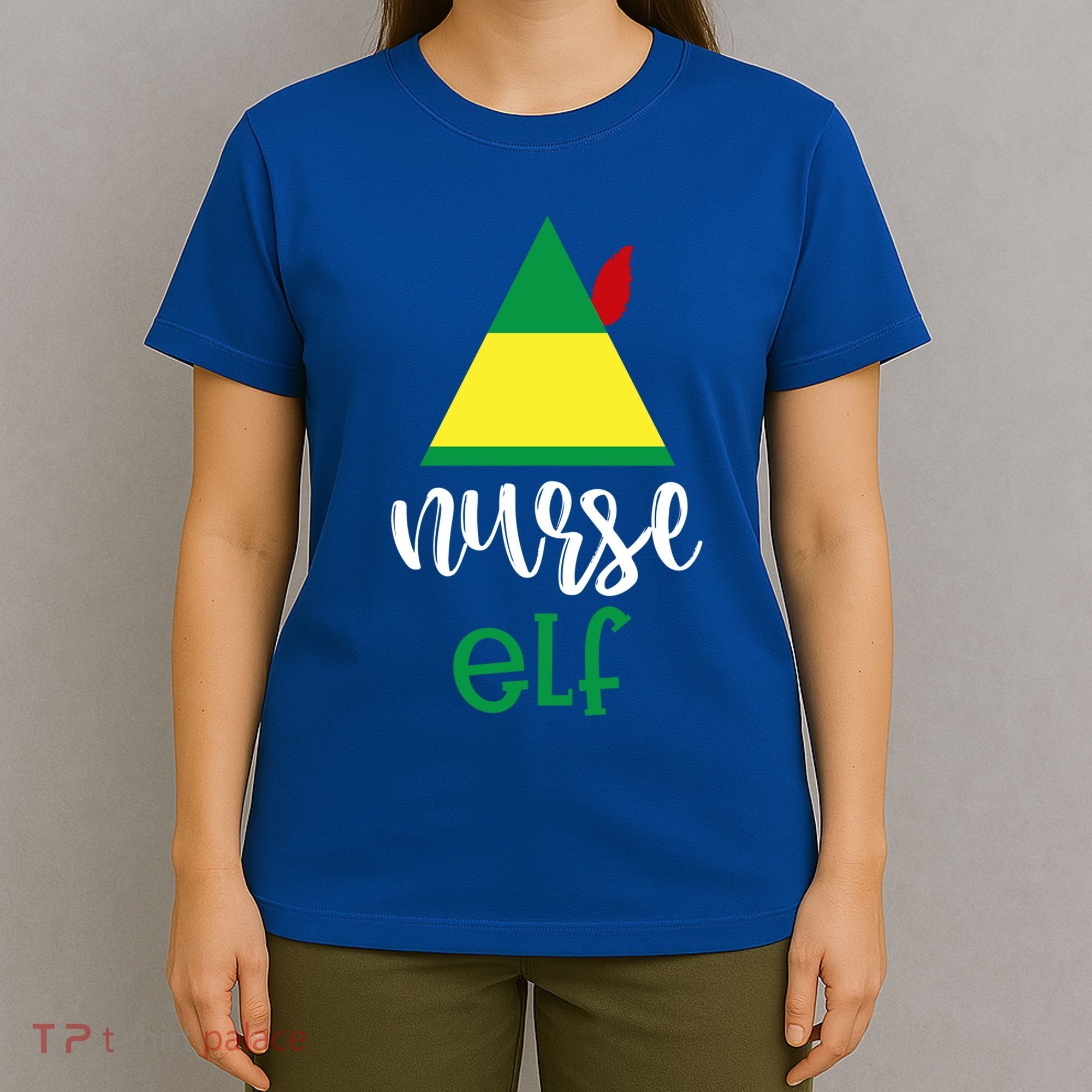 Nurse Elf Funny Christmas Medical Rn Lpn Hospital Job Theme Cool Gift T-Shirt