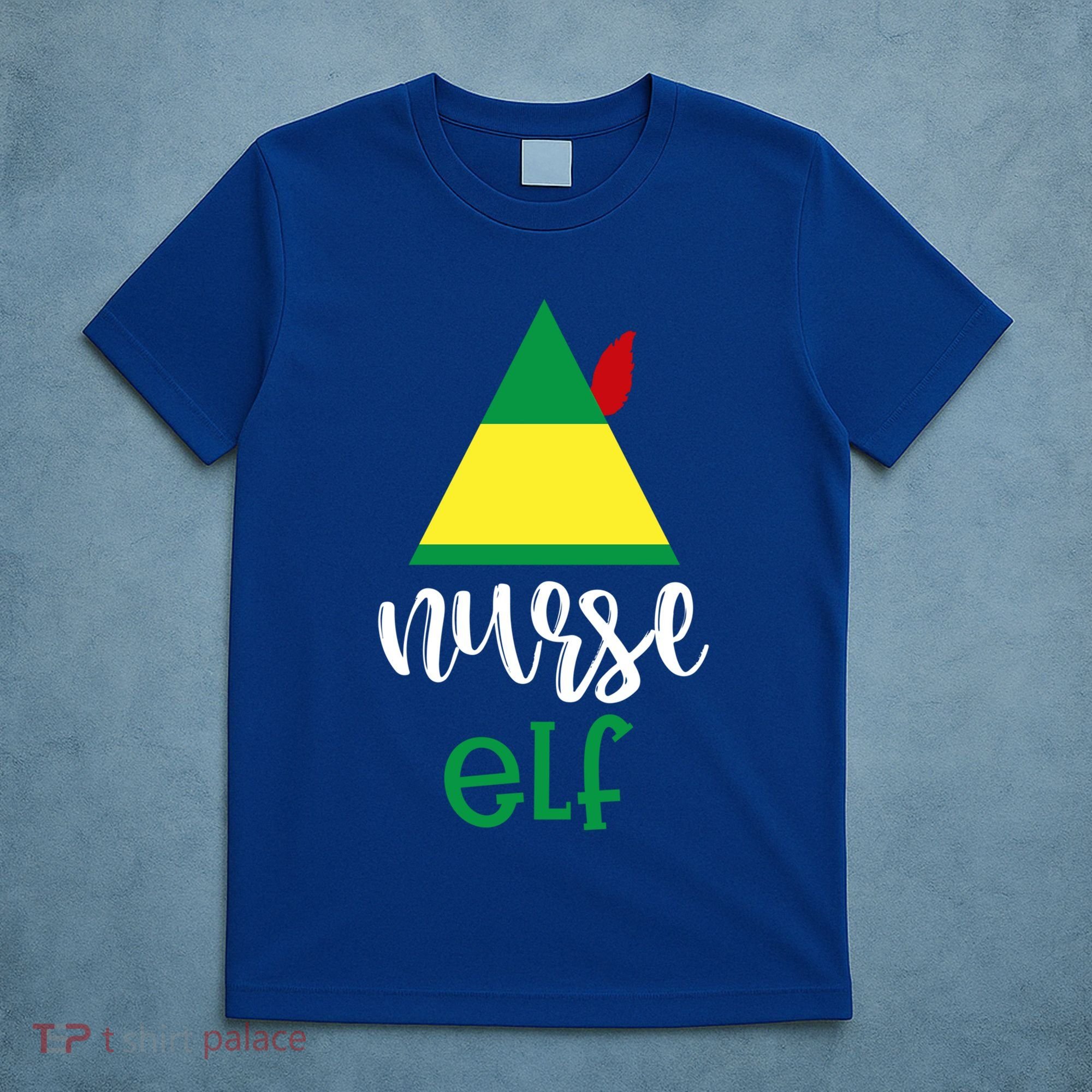 Nurse Elf Funny Christmas Medical Rn Lpn Hospital Job Theme Cool Gift T-Shirt