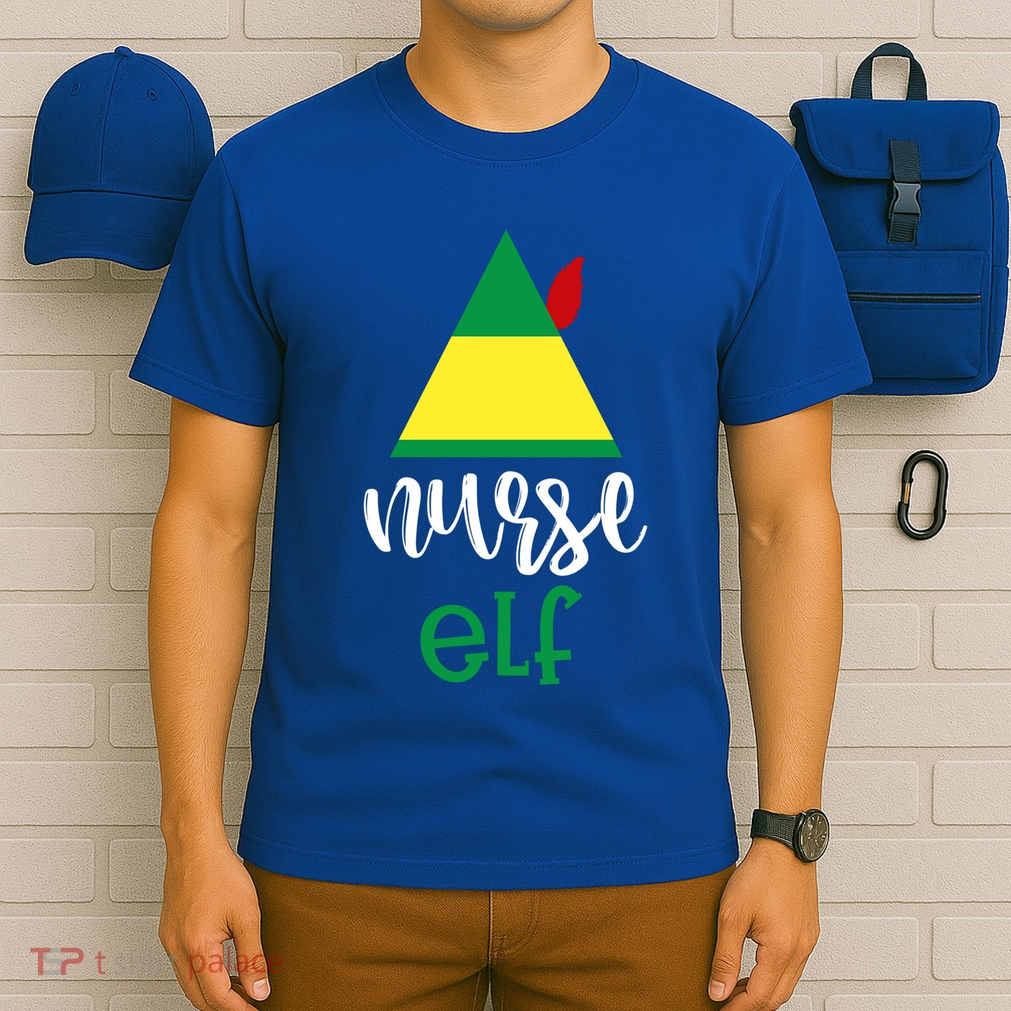 Nurse Elf Funny Christmas Medical Rn Lpn Hospital Job Theme Cool Gift T-Shirt