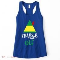 Nurse Elf Funny Christmas Medical Rn Lpn Hospital Job Theme Cool Gift Women's Tank Top thumb 0