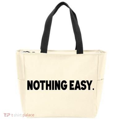 Nothing Easy Funny English Tote Bag
