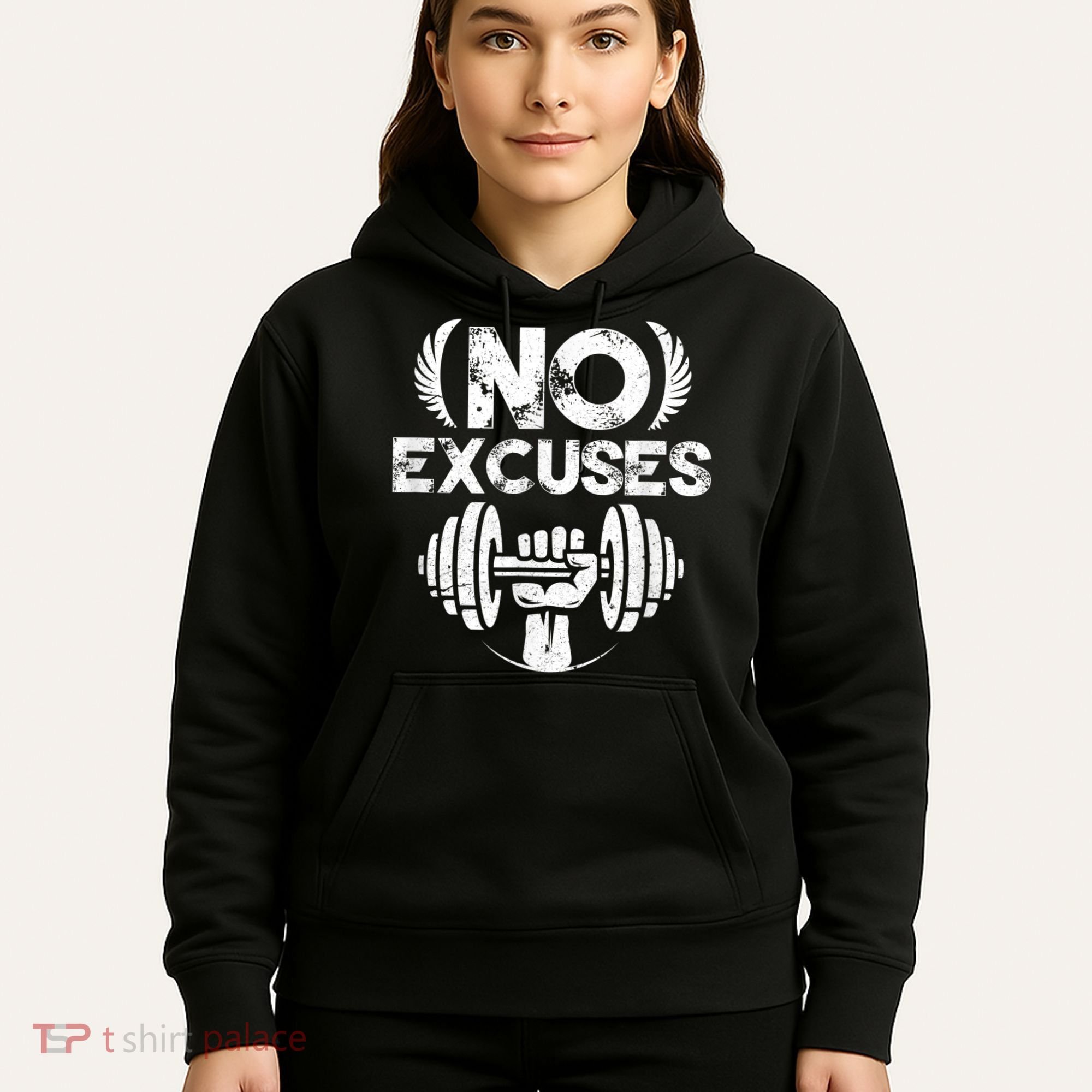 No Excuses Funny Bodybuilding Gym Workout Hoodie