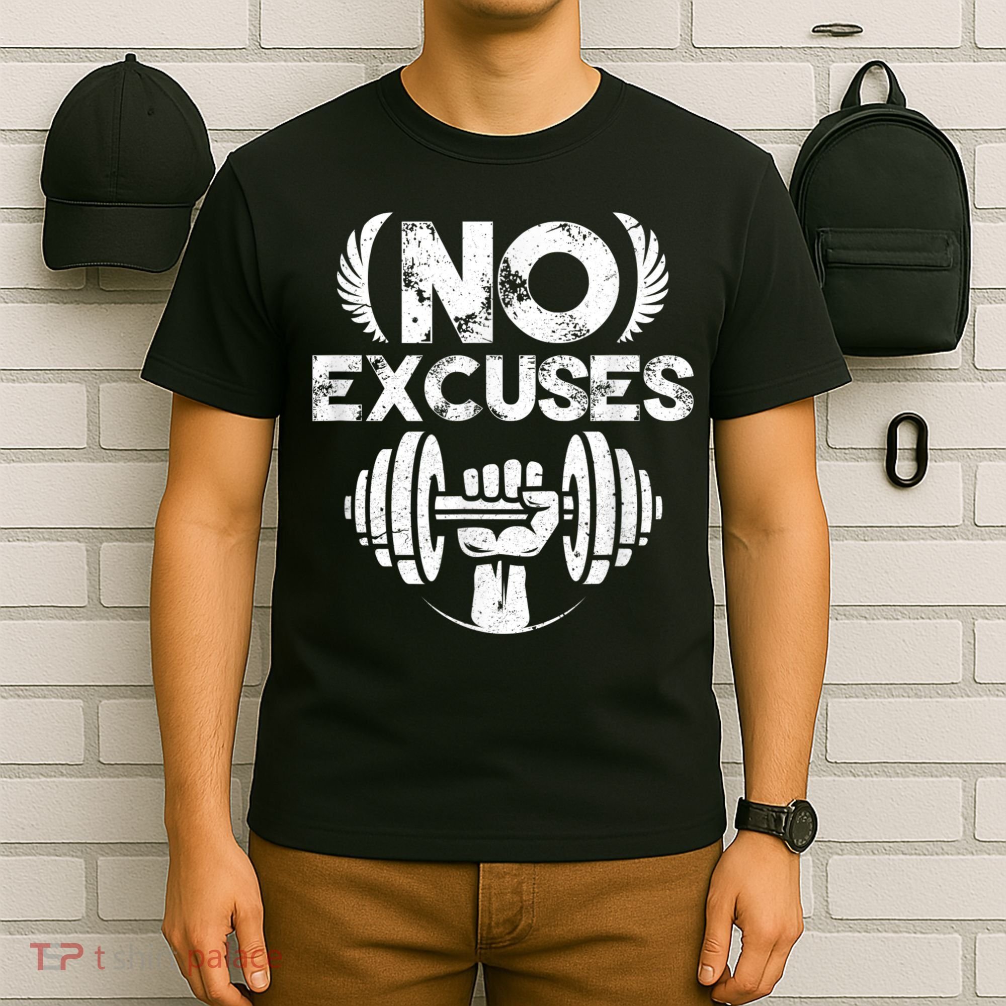 No Excuses Funny Bodybuilding Gym Workout T-Shirt