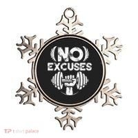 No Excuses Funny Bodybuilding Gym Workout Ornament thumb 0