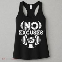 No Excuses Funny Bodybuilding Gym Workout Women's Tank Top thumb 3
