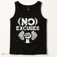 No Excuses Funny Bodybuilding Gym Workout Tank Top thumb 2