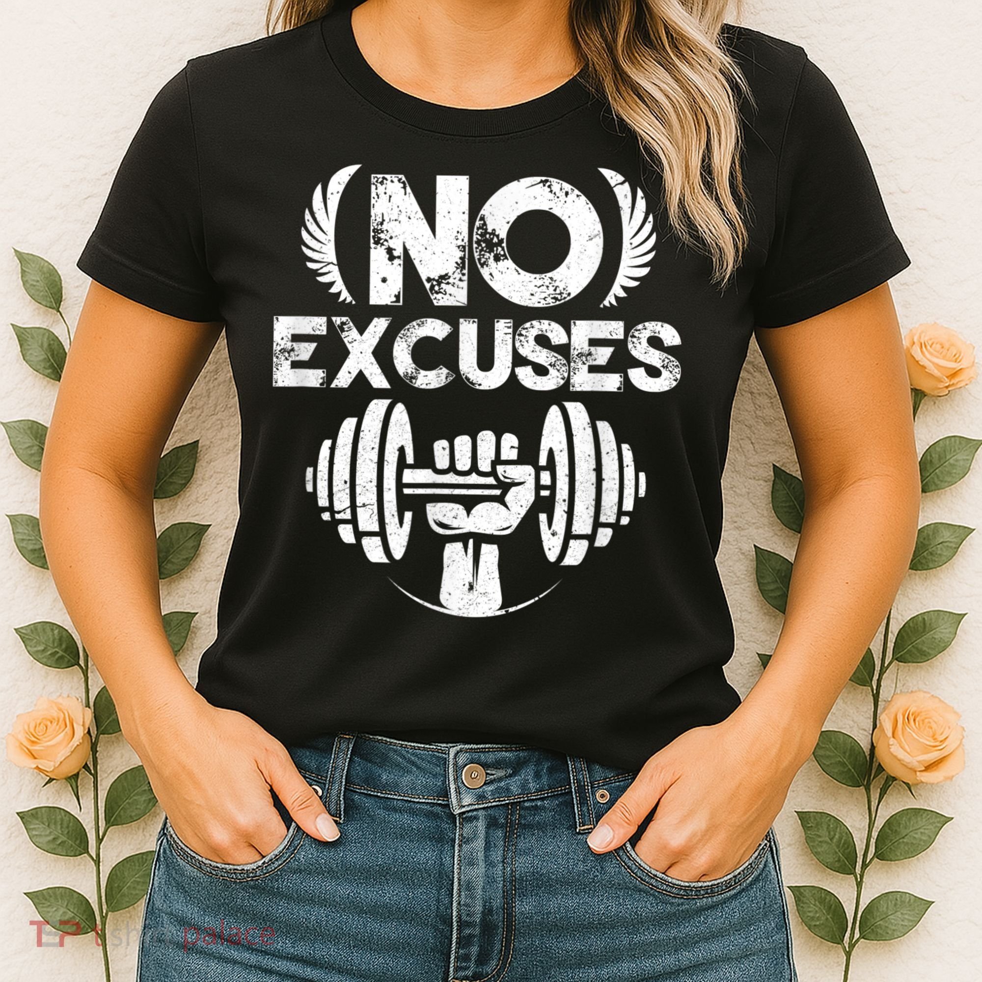 No Excuses Funny Bodybuilding Gym Workout Women's T-Shirt