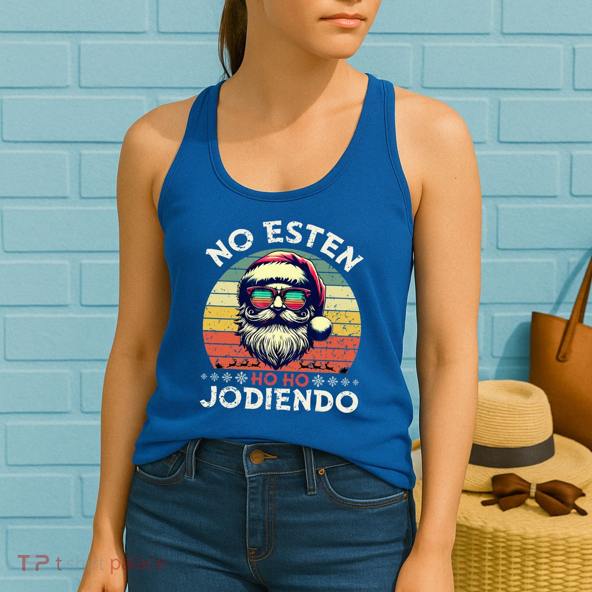 No Esten Ho Ho Jodiendo Santa Christmas Women's Tank Top