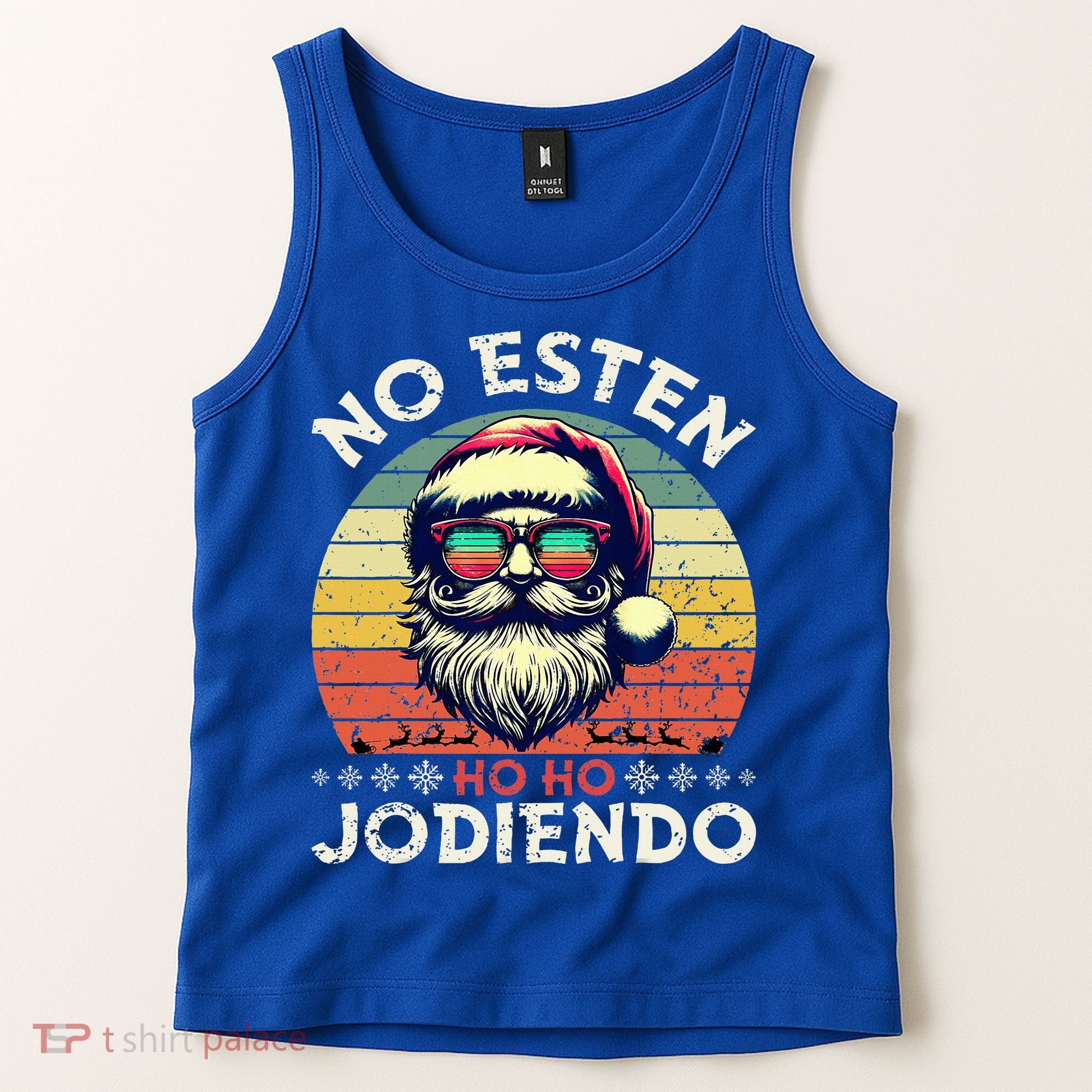 No Esten Ho Ho Jodiendo Santa Christmas Tank Top