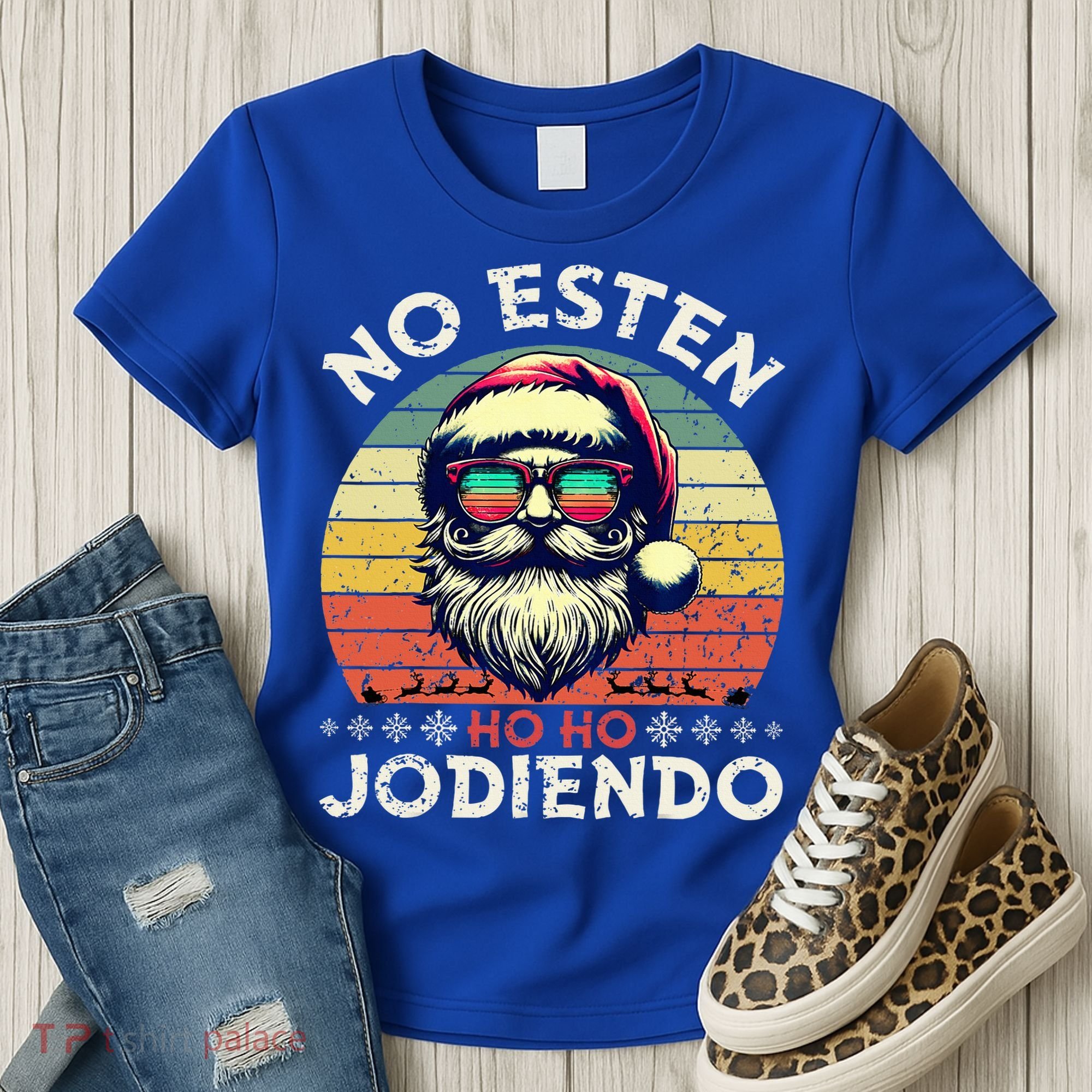 No Esten Ho Ho Jodiendo Santa Christmas Women's T-Shirt