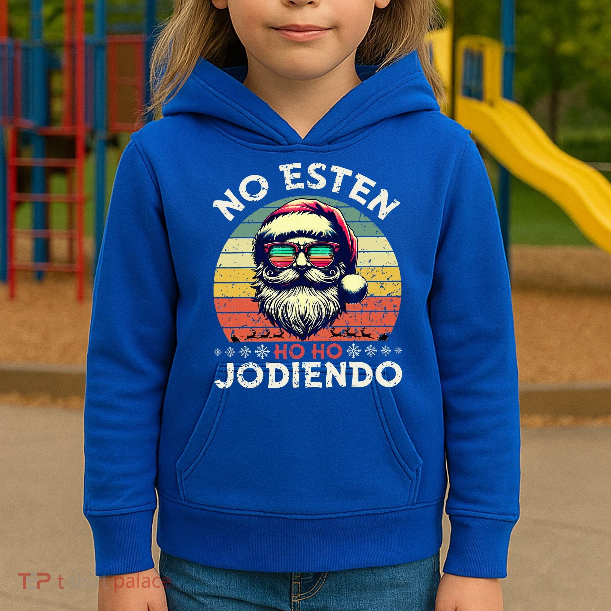 No Esten Ho Ho Jodiendo Santa Christmas Kids Hoodie
