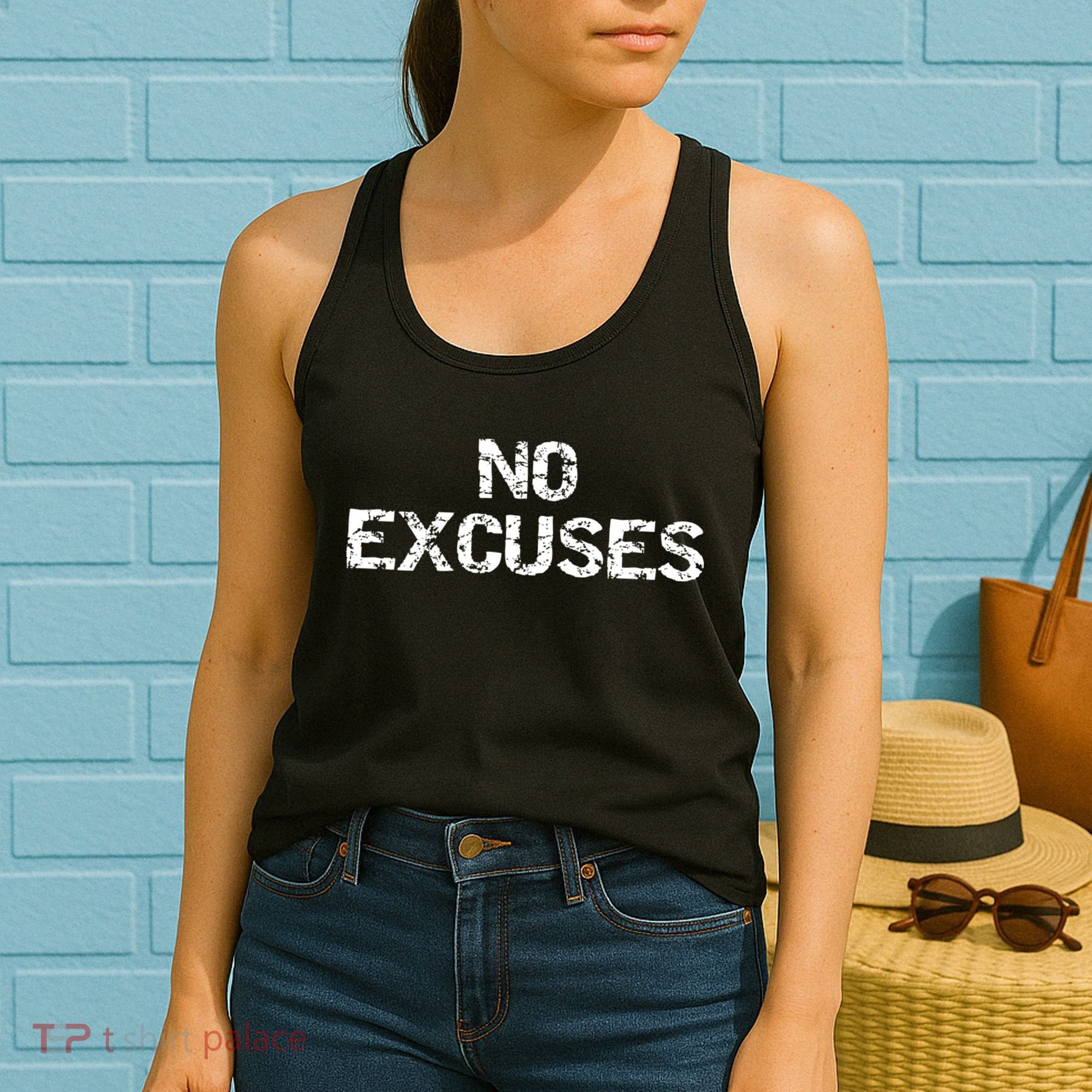 No Excuses Hoodie For Motivational Workout Women's Tank Top