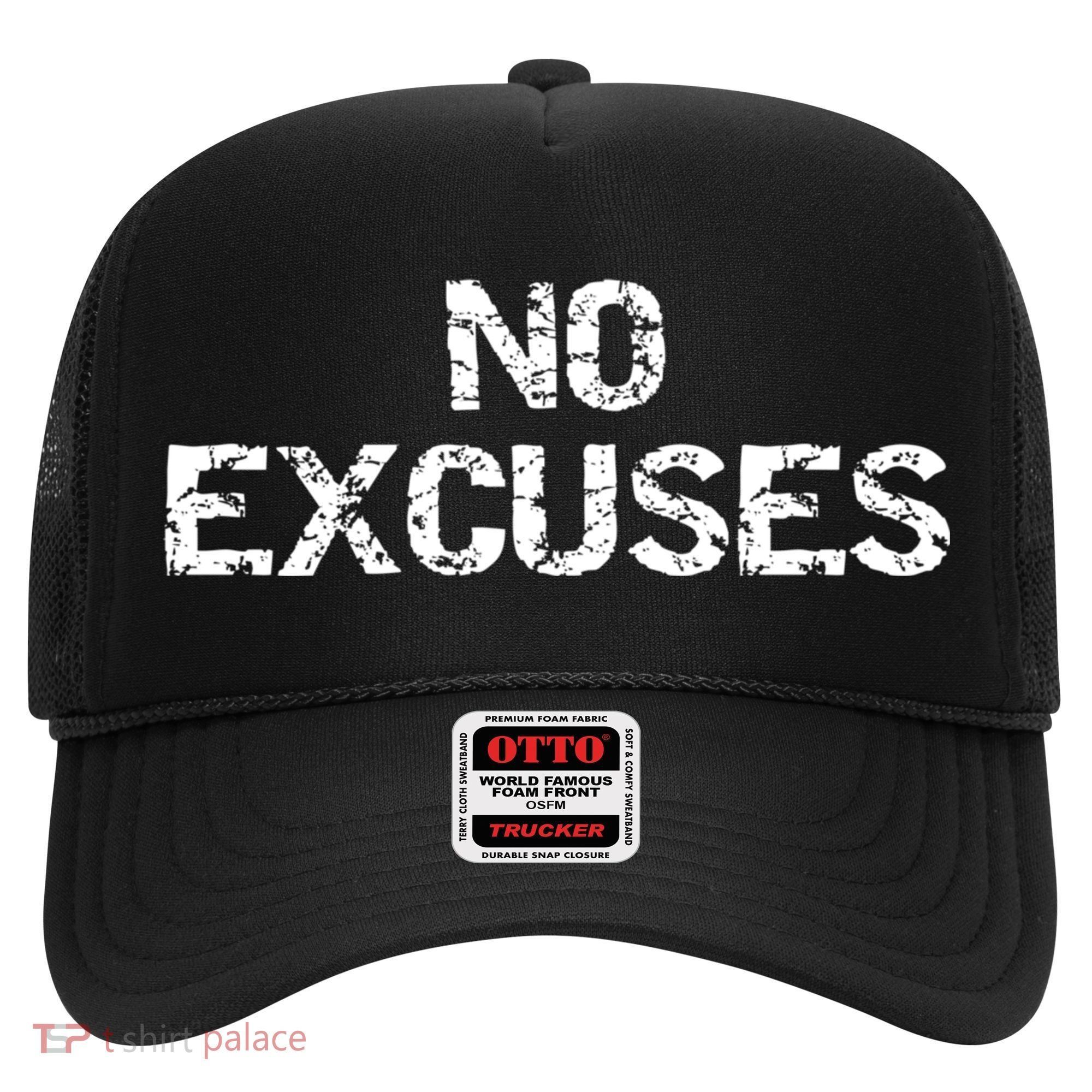 No Excuses Hoodie For Motivational Workout Hat