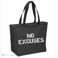 No Excuses Hoodie For Motivational Workout Tote Bag thumb 2