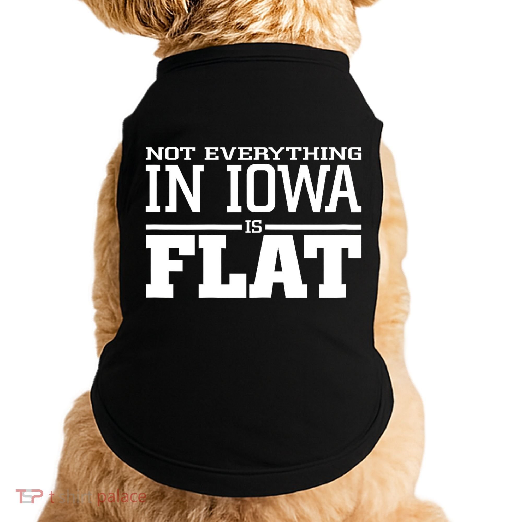 Not Everything In Iowa Is Flat Funny Sarcasm Saying Doggie Tank