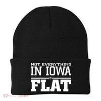 Not Everything In Iowa Is Flat Funny Sarcasm Saying Beanie thumb 0