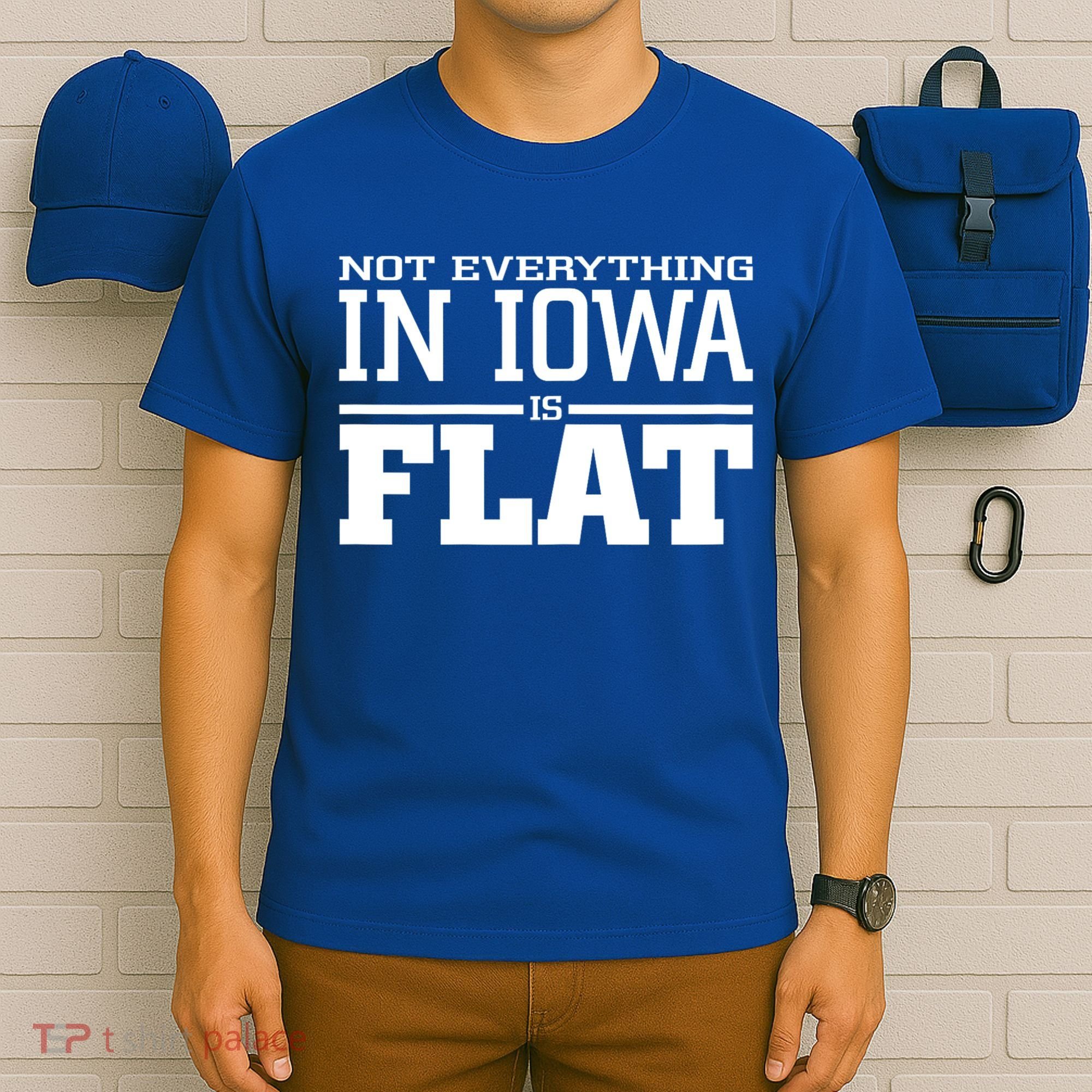 Not Everything In Iowa Is Flat Funny Sarcasm Saying T-Shirt