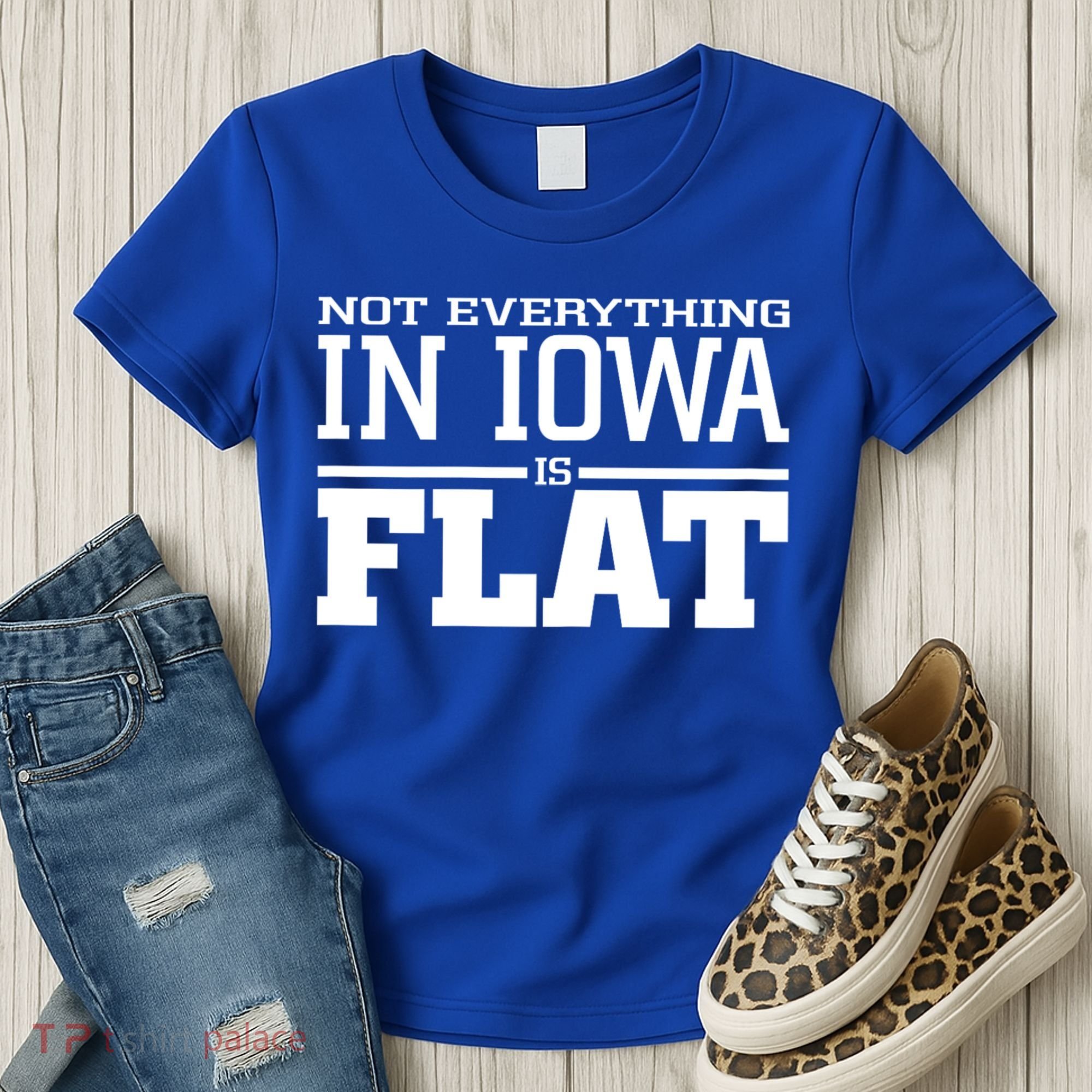 Not Everything In Iowa Is Flat Funny Sarcasm Saying Women's T-Shirt