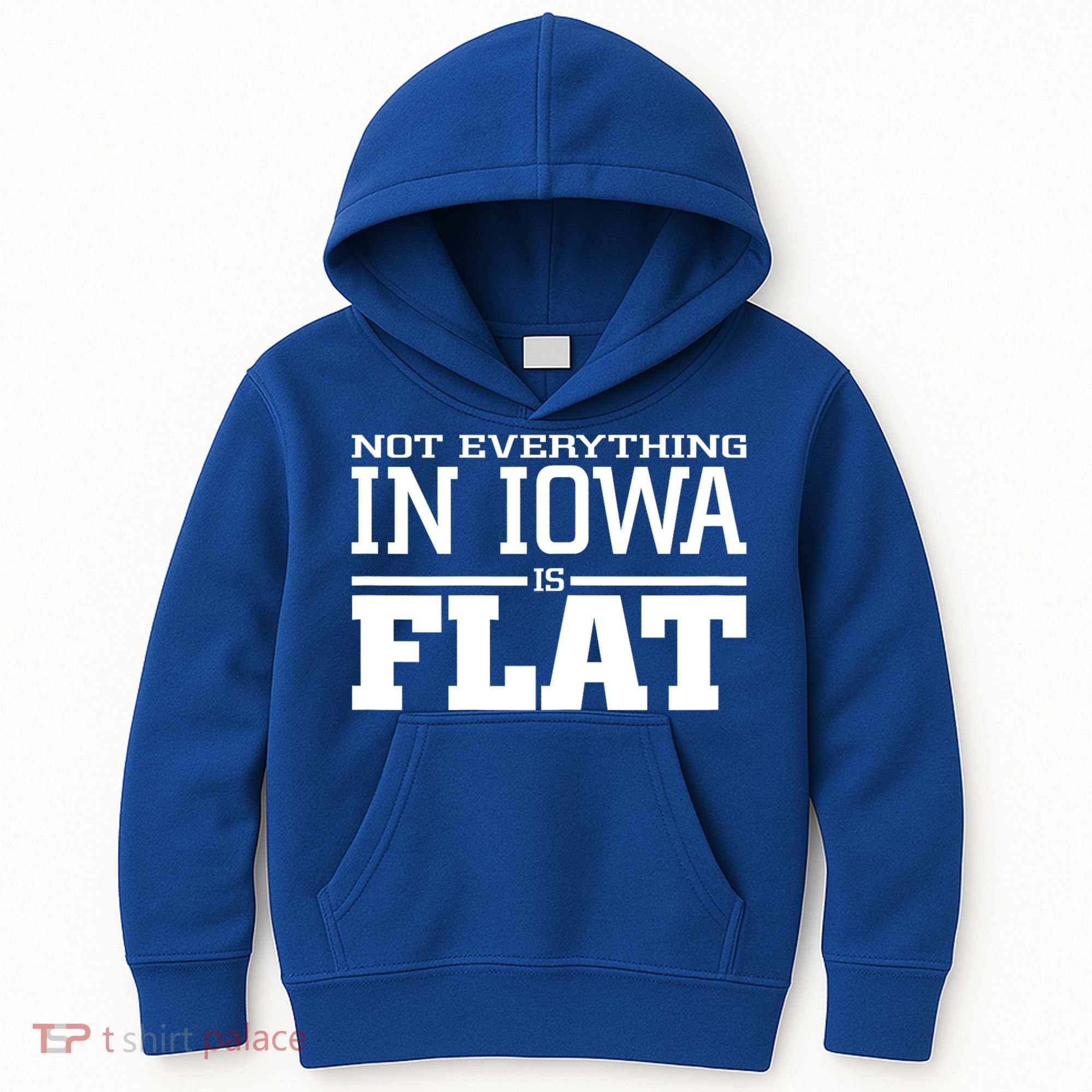 Not Everything In Iowa Is Flat Funny Sarcasm Saying Kids Hoodie