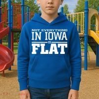Not Everything In Iowa Is Flat Funny Sarcasm Saying Kids Hoodie thumb 2