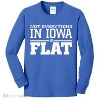 Not Everything In Iowa Is Flat Funny Sarcasm Saying Kids Long Sleeve Shirt thumb 0