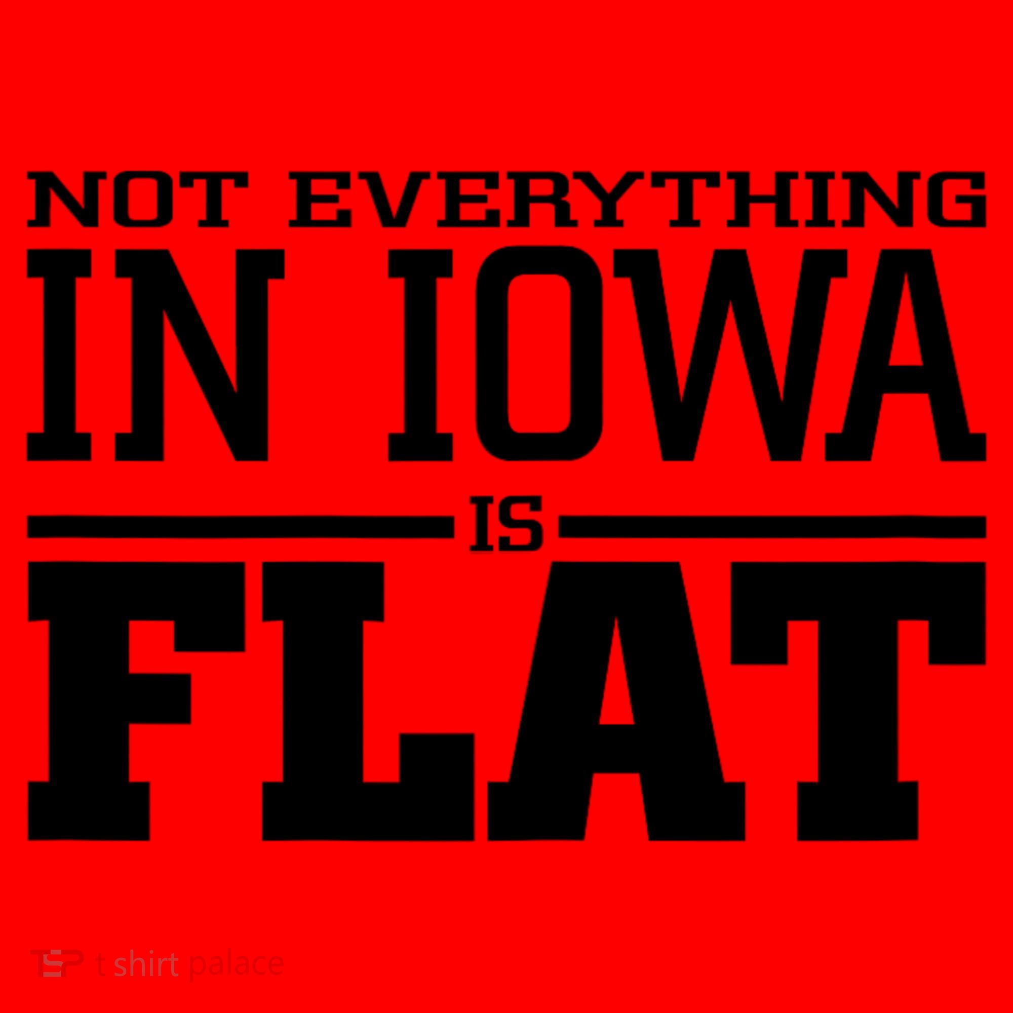 Not Everything In Iowa Is Flat Funny Sarcasm Saying Santa Hat
