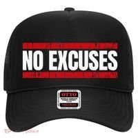 No Excuses Inspirational Saying Motivational Gym Workout Hat thumb 0