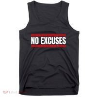 No Excuses Inspirational Saying Motivational Gym Workout Tank Top thumb 0