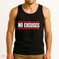 No Excuses Inspirational Saying Motivational Gym Workout Tank Top thumb 3