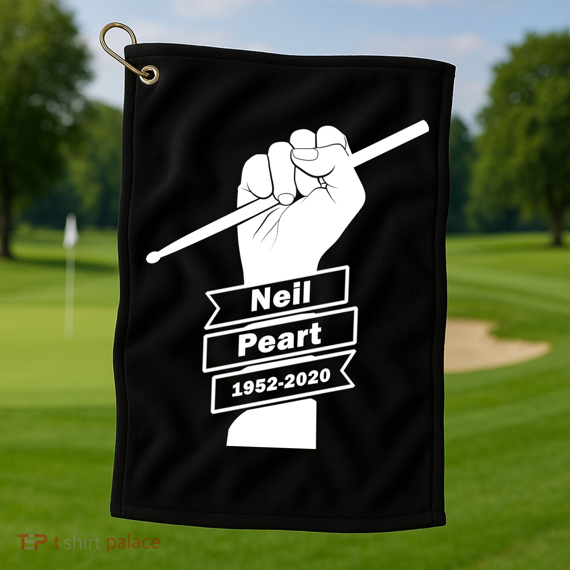 Neil Peart In Loving Memory Greatest Drummer Golf Towel