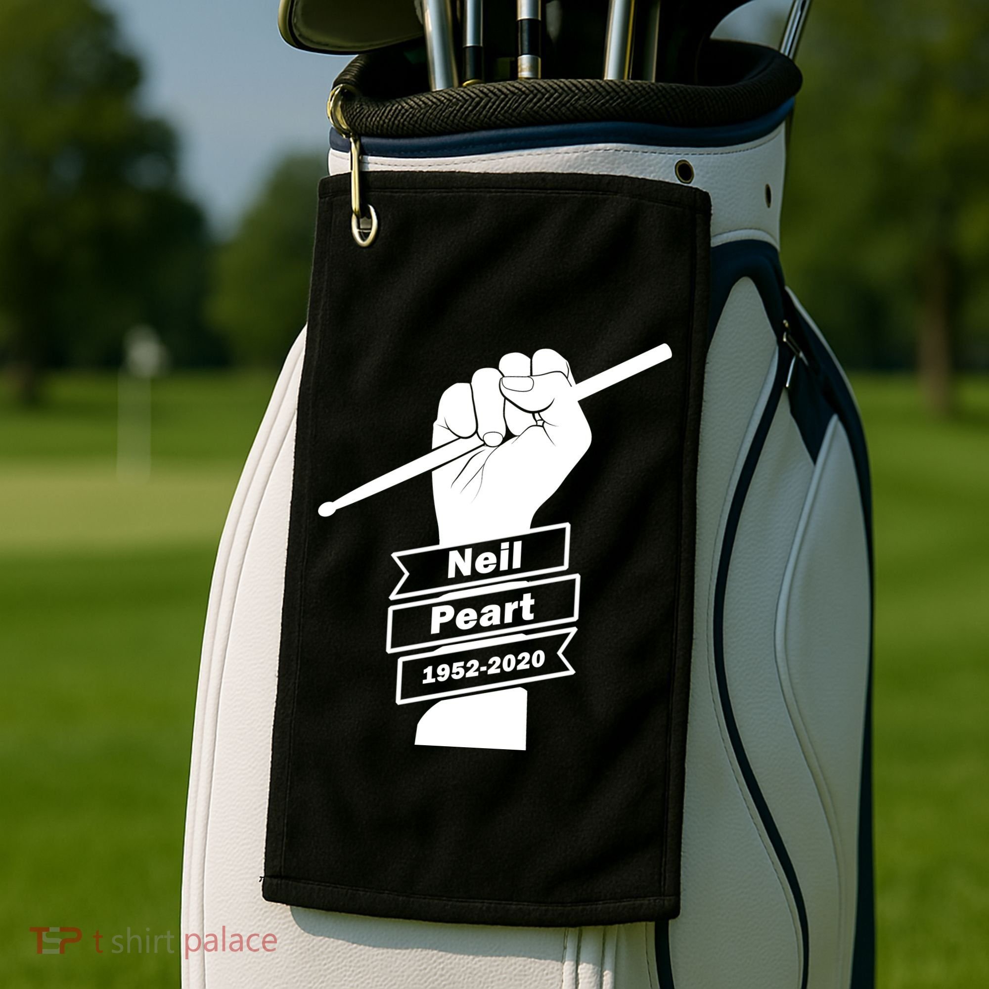Neil Peart In Loving Memory Greatest Drummer Golf Towel