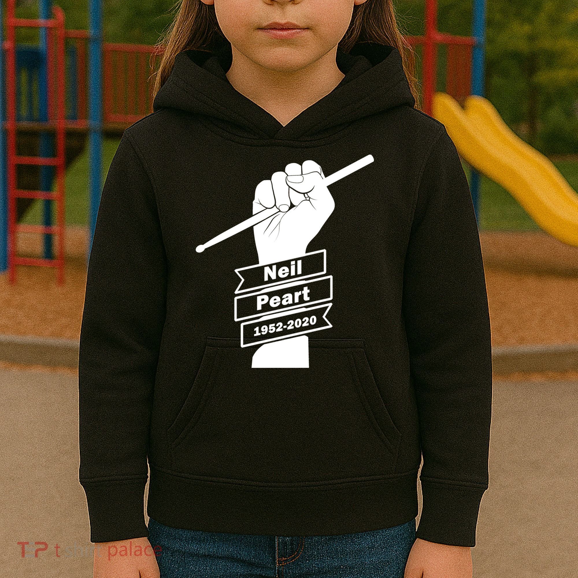 Neil Peart In Loving Memory Greatest Drummer Kids Hoodie