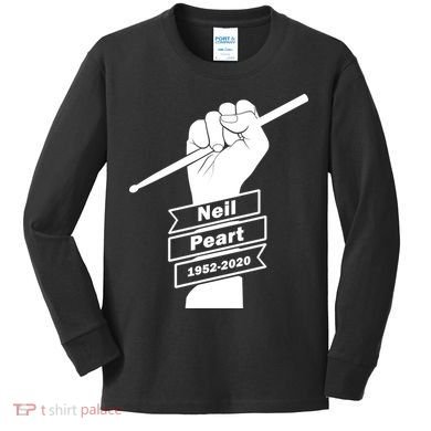 Neil Peart In Loving Memory Greatest Drummer Kids Long Sleeve Shirt