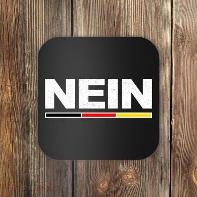 Nein German Funny Oktoberfest Coaster