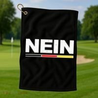 Nein German Funny Oktoberfest Golf Towel thumb 1