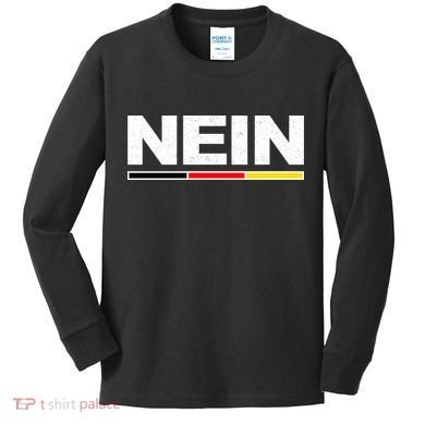 Nein German Funny Oktoberfest Kids Long Sleeve Shirt