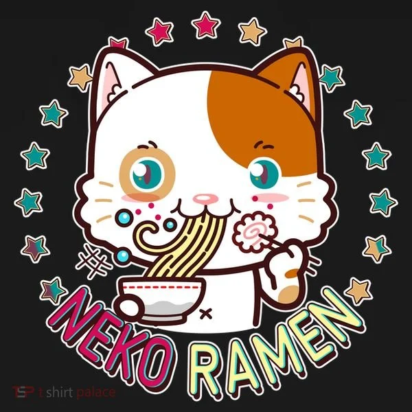 Neko Ramen Noodle Cat Bucket Hat