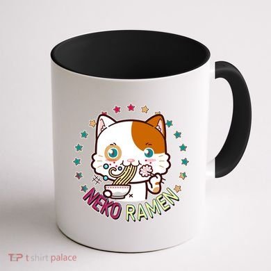 Neko Ramen Noodle Cat Coffee Mug back