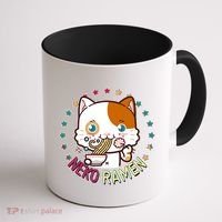 Neko Ramen Noodle Cat Coffee Mug thumb 1