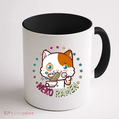 Neko Ramen Noodle Cat Coffee Mug back