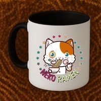 Neko Ramen Noodle Cat Coffee Mug thumb 2