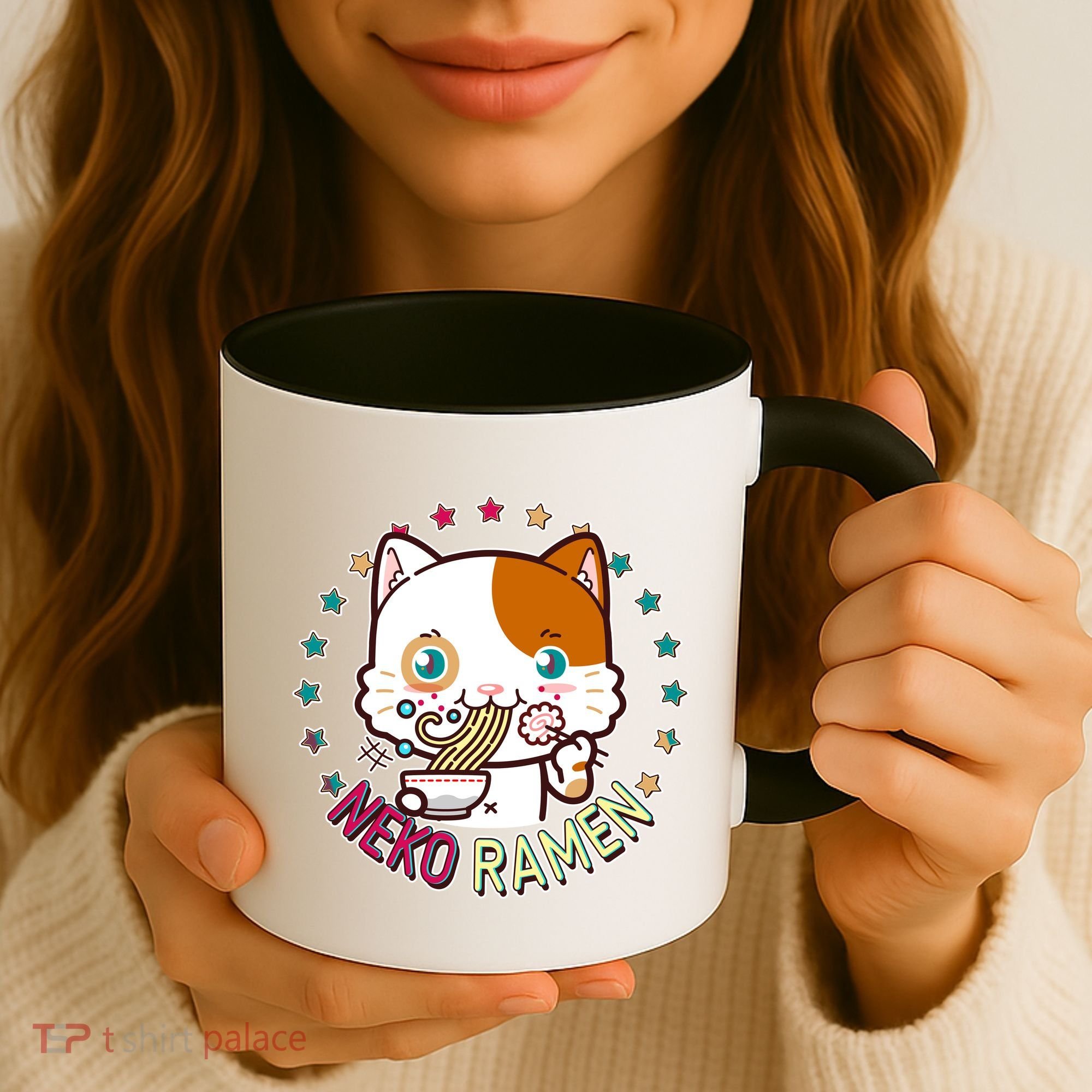 Neko Ramen Noodle Cat Coffee Mug