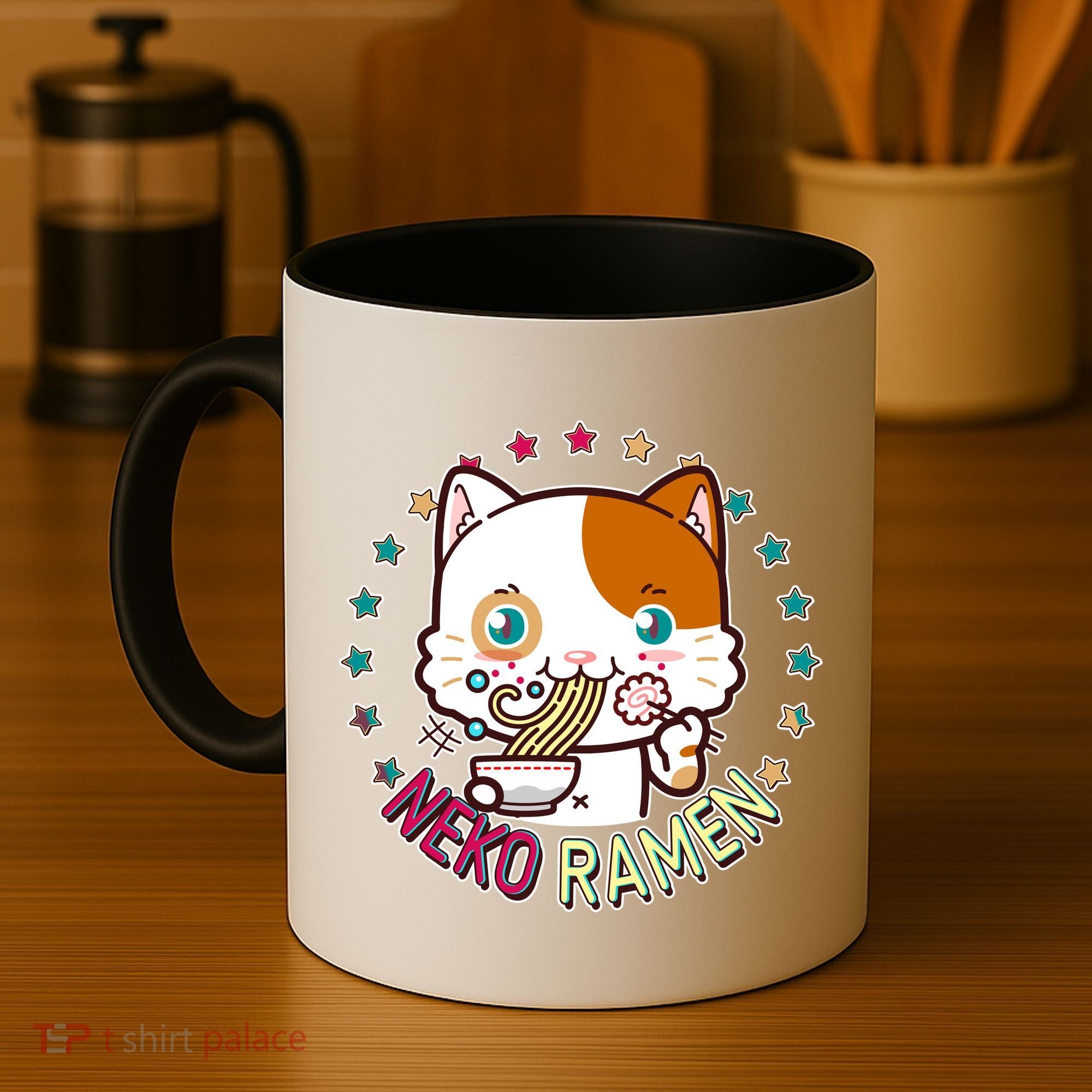 Neko Ramen Noodle Cat Coffee Mug