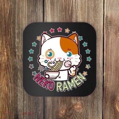 Neko Ramen Noodle Cat Coaster