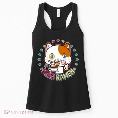 Neko Ramen Noodle Cat Women's Tank Top