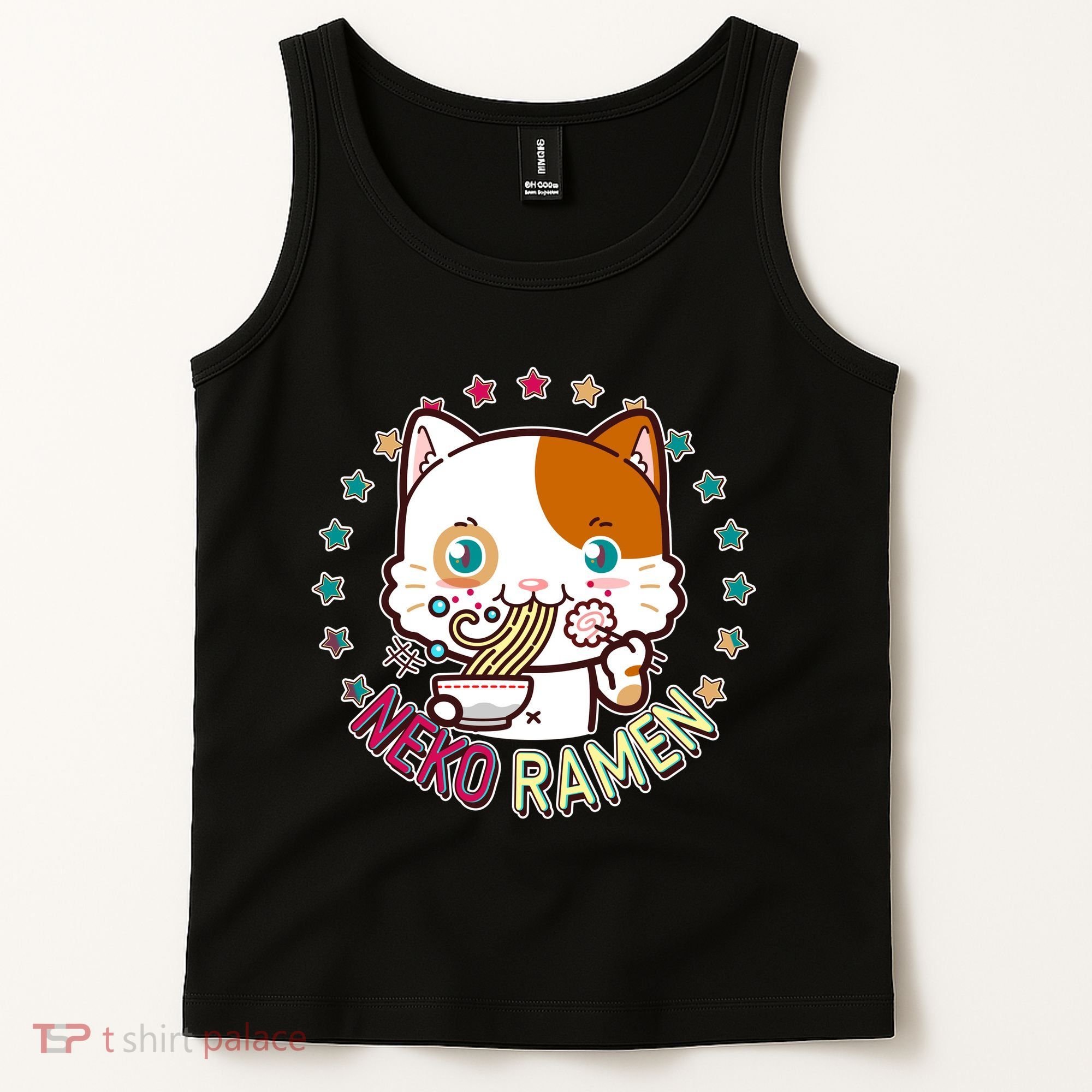 Neko Ramen Noodle Cat Tank Top