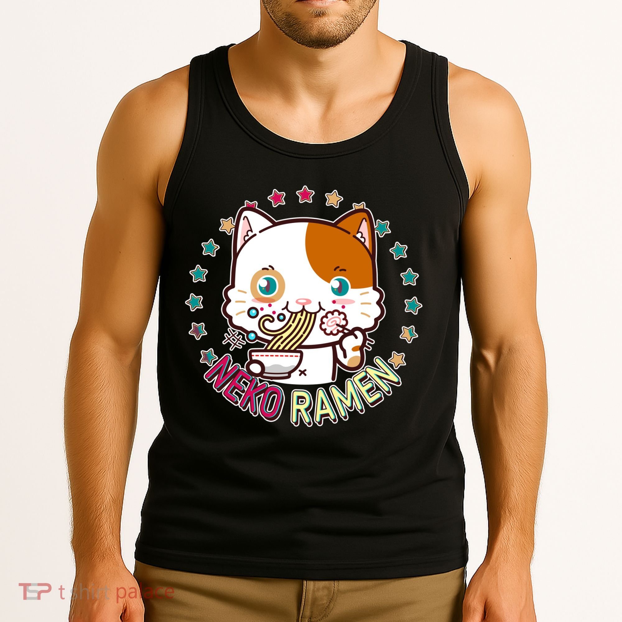 Neko Ramen Noodle Cat Tank Top