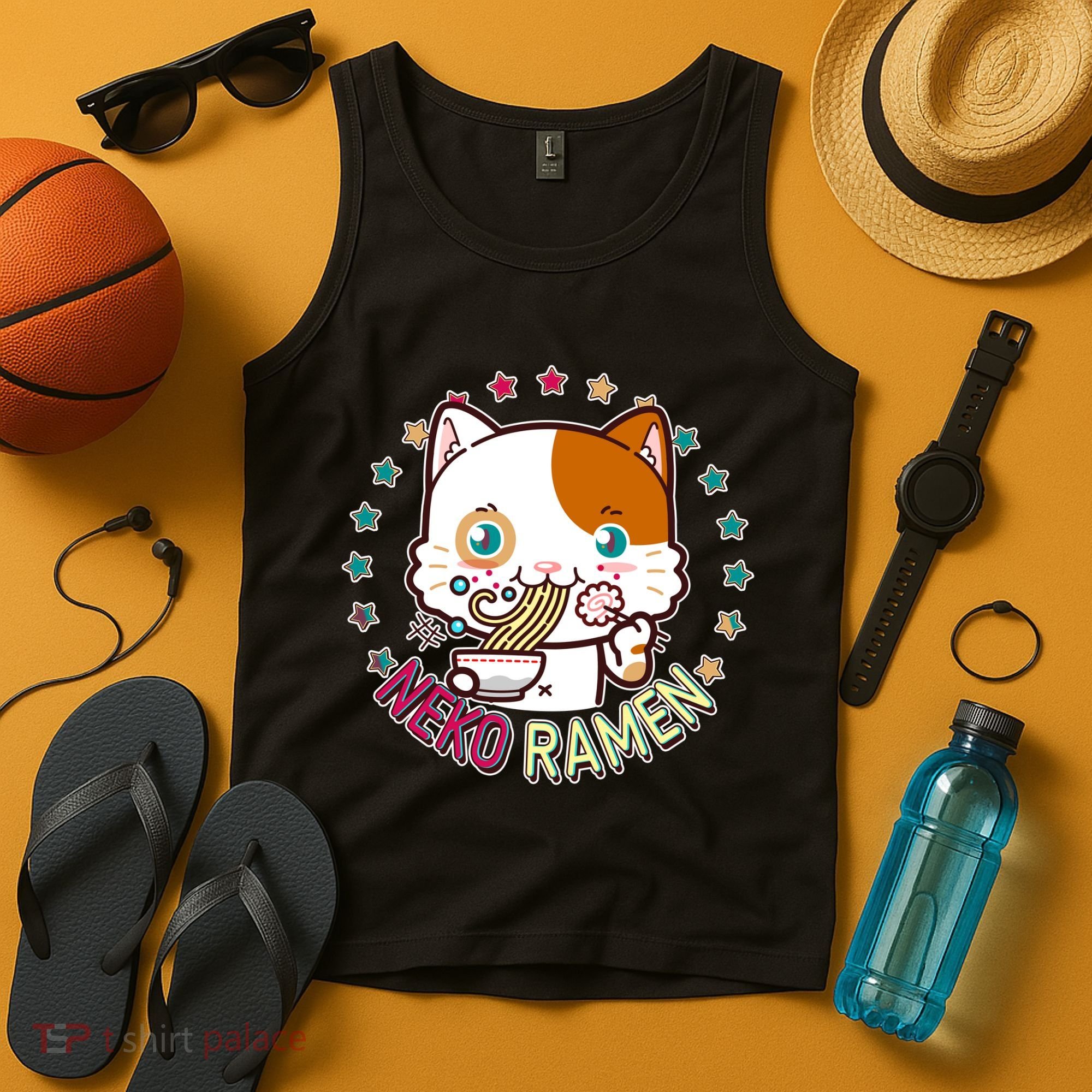 Neko Ramen Noodle Cat Tank Top